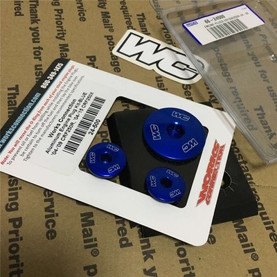 Aluminum Engine Plugs Blue Works Connection for Honda CRF250X CRF250R  #24-500