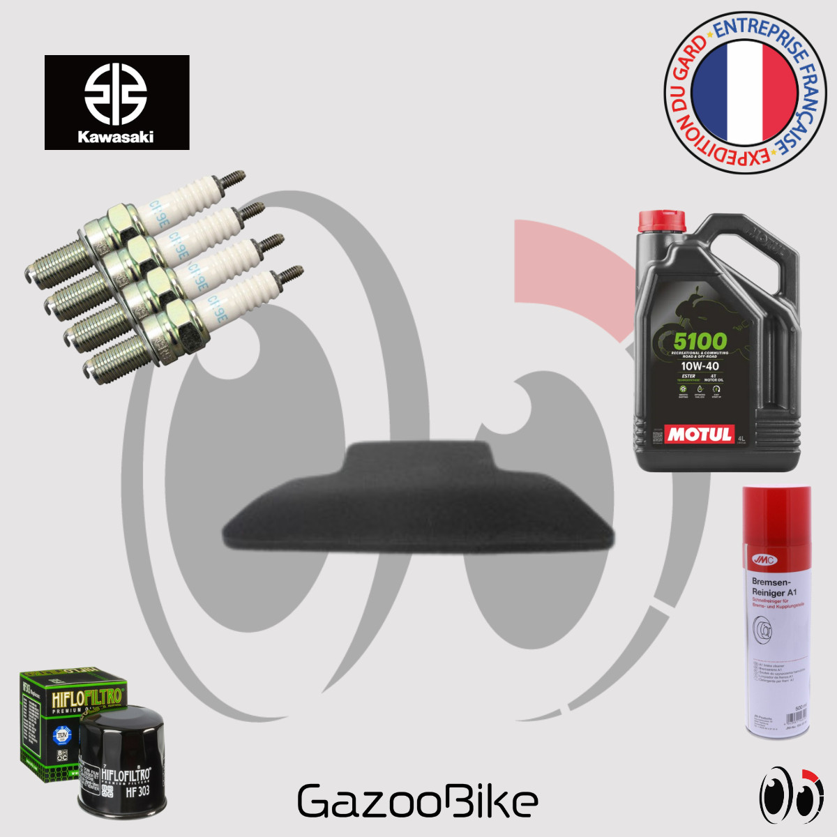Pack Premium Kawasaki ZZR 600 Huile Motul 5100 avec Filtre Haute Qualité