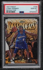 1997 Topps Finest Rare Gold Refractor 56/289 Chris Webber PSA 10 GEM MT HOF 4f5