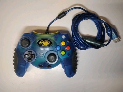 Blue Mad Catz Control Pad Pro Original Xbox Controller Clear Wired. Working 