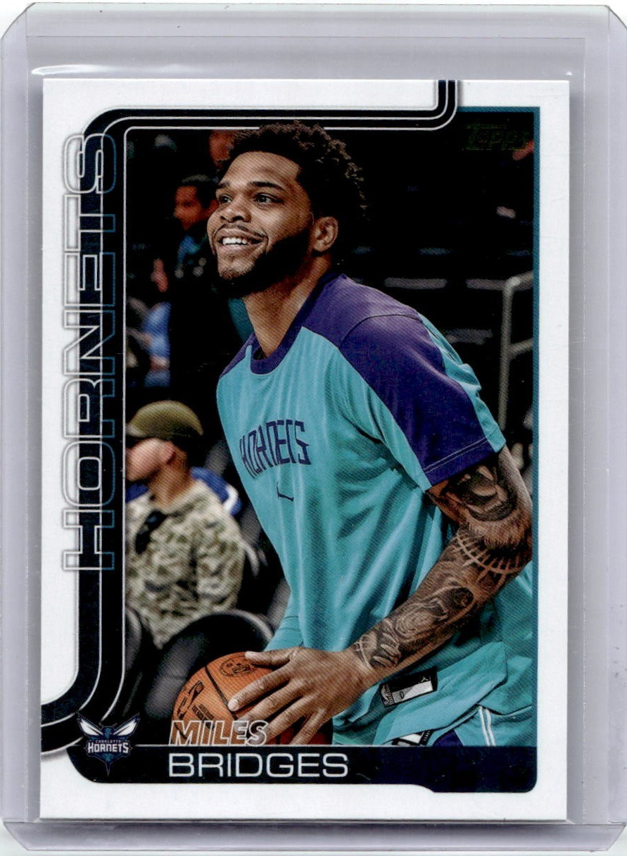 2025-26 Topps Miles Bridges Golden Mirror SSP Variation Charlotte Hornets #69