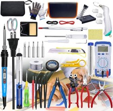 Stained Glass Kit for Adults Beginners, 30 PCS Tool Set with Glass Cutter, 80W S