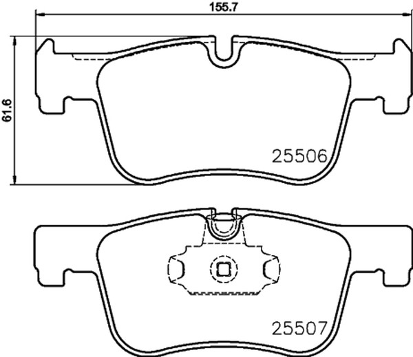 Bremsbelagsatz Scheibenbremse Hella Pagid 8DB 355 019-771 FüR F20 F34 F30 F80-image