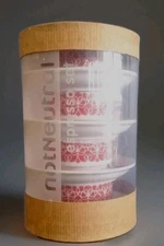 notNuetral Espresso Red/WhiteCappuccino 4 Cups/Saucers Poland Mint Condition