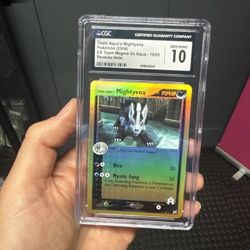 Team Aqua's Mightyena graded PSA 10 for sale on eBay