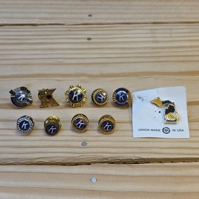 Kiwanis International Past President - Past Lieut. Governor Lapel Pins Lot Of 10