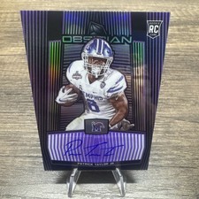 2020 Panini Obsidian Draft Picks Patrick Taylor JR Purple Auto RC Rookie 43/49