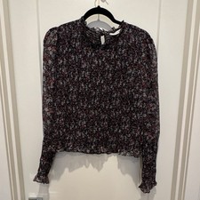 VERONICA BEARD Floral Ruffle Long Sleeve Blouse Size 2