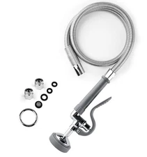 CWM Spray Valve with 45 Flexible Stainless Steel Hose, Pre Rinse Sprayer