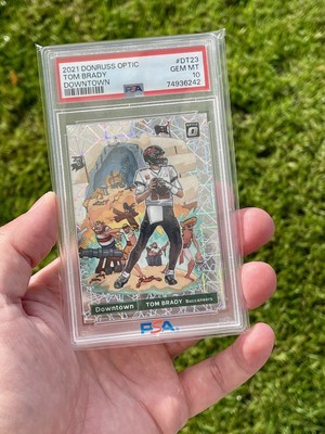 2021 Panini Donruss Optic Downtown Tom Brady PSA 10 Tampa Bay Buccaneers #DT23