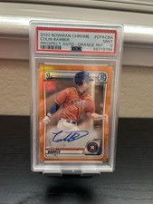 Colin Barber 2020 Bowman 1st Auto /25 PSA 9