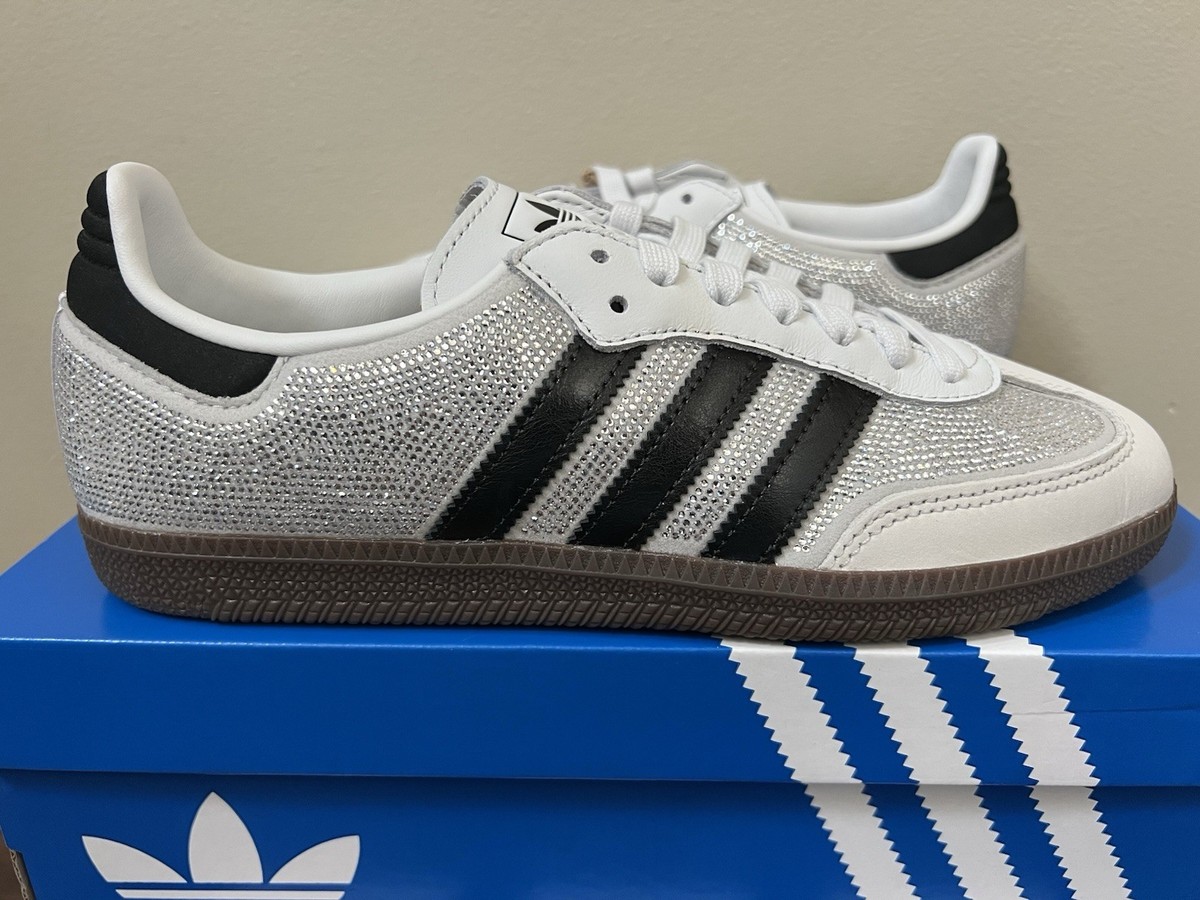 Women's Adidas Samba OG W Crystal White Rhinestones IH9055 | eBay