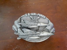 United States Air Force Belt Buckle Bergamot 1982 USA Eagle 3.5x2.5"