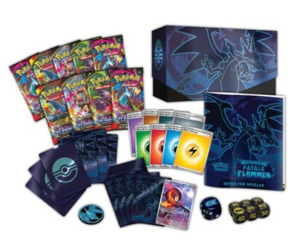 Pokémon Karten Mega-Entwicklung Fatale Flammen Top-Trainer-Box - Bild 3 von 3