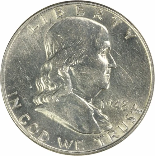 1948 Franklin Silver Half Dollar AU Uncertified #300