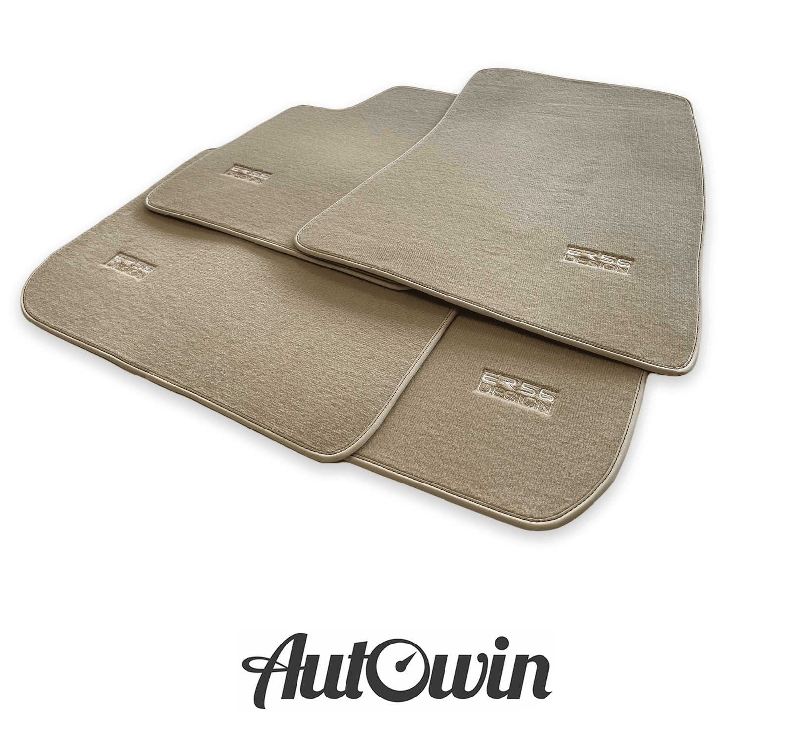 Beige Floor Mats for Rolls Royce Ghost Series I (2010-2020) ER56 Design