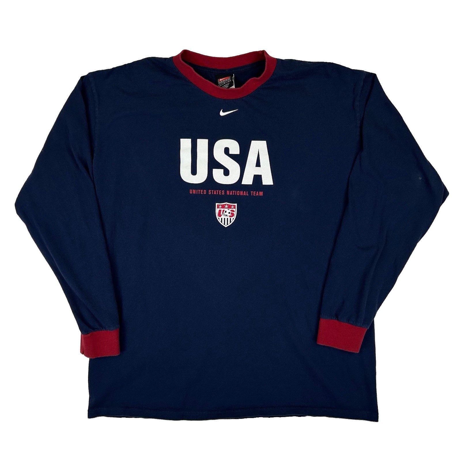 Vintage Nike USA National Soccer Team Freddy Adu Shirt Men’s Size LG Long Sleeve