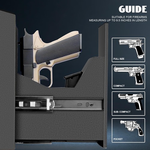 Volestay Slider pistola nascosta sicura impronte digitali biometriche pistola intelligente sicura per - Foto 3 di 8