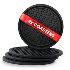 4 Pack Car Cup Coaster, Universal Non Slip Cup Holders Coasters Auto Cup Pads 