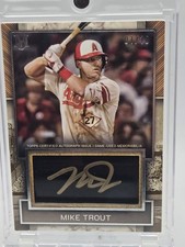 Mike Trout 1/10 Auto Gold Jumbo Lumber Bat Relic 2025 Topps Museum Bookend