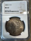 1884 O Morgan Silver Dollar MS 62 NGC