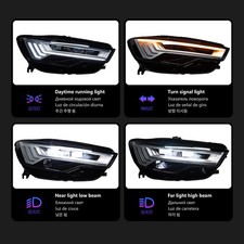Sequential Turn LED Headlights Front lamp Assembly For Audi A7 C7 RS7 2012-2018