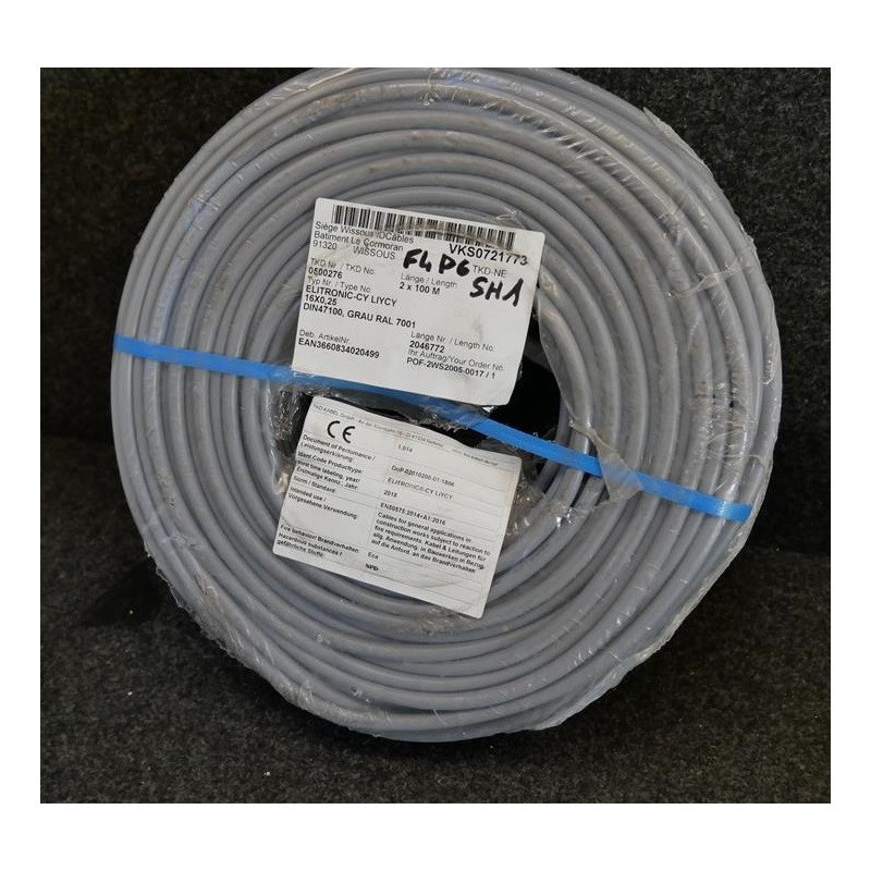 Cable reseau ethernet RJ45 Cat6 pour connecter la maison en couronne 100m F-UTP