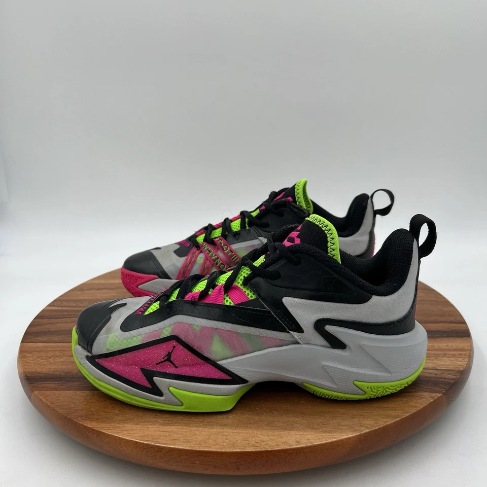 Tenis de baloncesto talla 4,5Y Nike Jordan One Take 3 GS 'wolf Grey Pink Prime' Foto 3 de 4