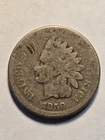 1859 Indian Head Cent 1c Penny, About Good AG Details - Exact Coin Shown
