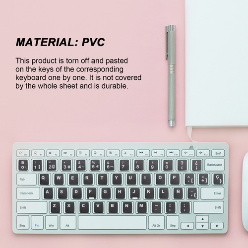 10 Pcs Spanische Tastaturaufkleber Laptop-Tastatur-Aufkleber Tastaturhaut - 第 2/12 張圖片