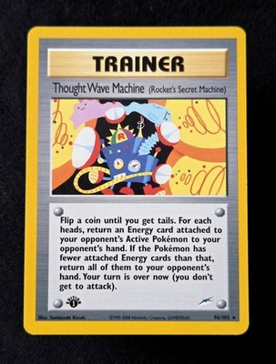 THOUGHT WAVE MACHINE - 96/105 1st Edition Neo Destiny Trainer Pokemon Card Minty