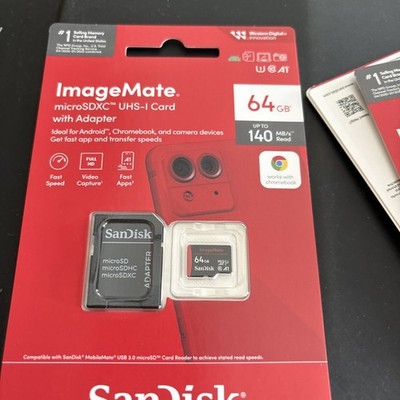 SanDisk ImageMate 64GB Class 10 A1 microSDXC UHS-I Memory Card -...