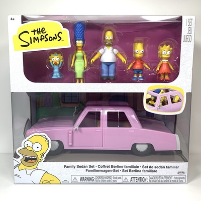 #ad NEW 2025 Jakks Pacific The Simpsons FAMILY SEDAN SET Action Figures Kids Toy $39.99