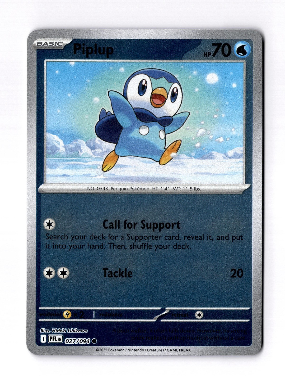 Piplup - 027/094 - ME02: Phantasmal Flames (PFL) Reverse Holo