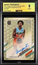 2021 22 TOPPS CHROME AMEN THOMPSON AUTO SUPERFRACTOR CARD  1/1 GRADED MBA 9 MINT