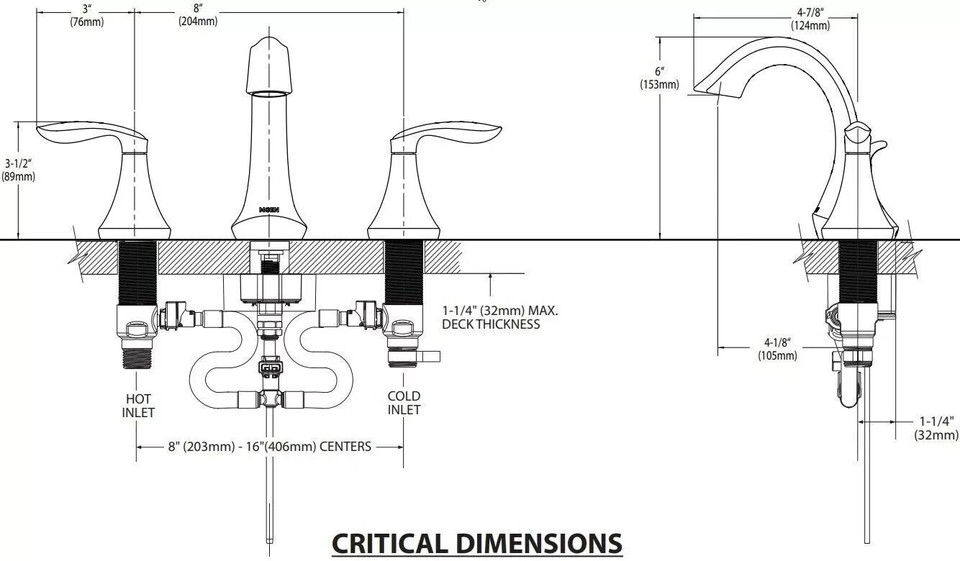 🆕 Moen T6420ORB Eva Widespread Bathroom Faucet Trim w Drain Oil