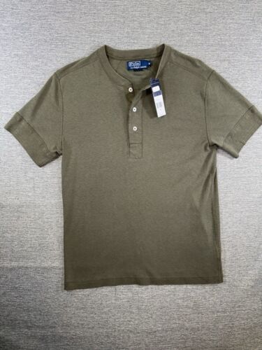 Polo Ralph Lauren Mens Shirt Bohemia Henley Green Army NWT Boho Short Sleeve Tee