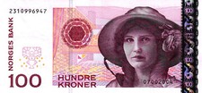 05 Norway / Norwegen P49b 100 Kroner 2004 aUNC+  (947)