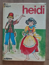 LIBRO Bambini HEIDI Johanna Spyri 1970 Malipiero Rilegato Illustrato