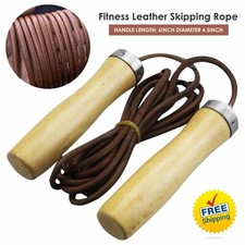 Skipping Rope Leather Speed Gym 9ft professional Fitness Training Gift Gym