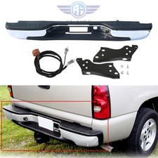 Complete Chrome Rear Bumper For 1999-2007 Chevy Silverado Gmc Sierra 2500 1500