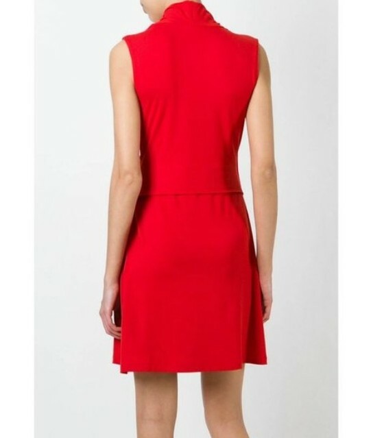 CARVEN Women's Red Ruched Crossover Red Dress Size S | eBay CARVEN Women's Red Ruched Crossover Red Dress Size S | eBay