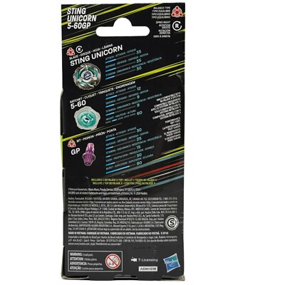 Hasbro Beyblade X Sting Unicorn 5-60GP | eBay