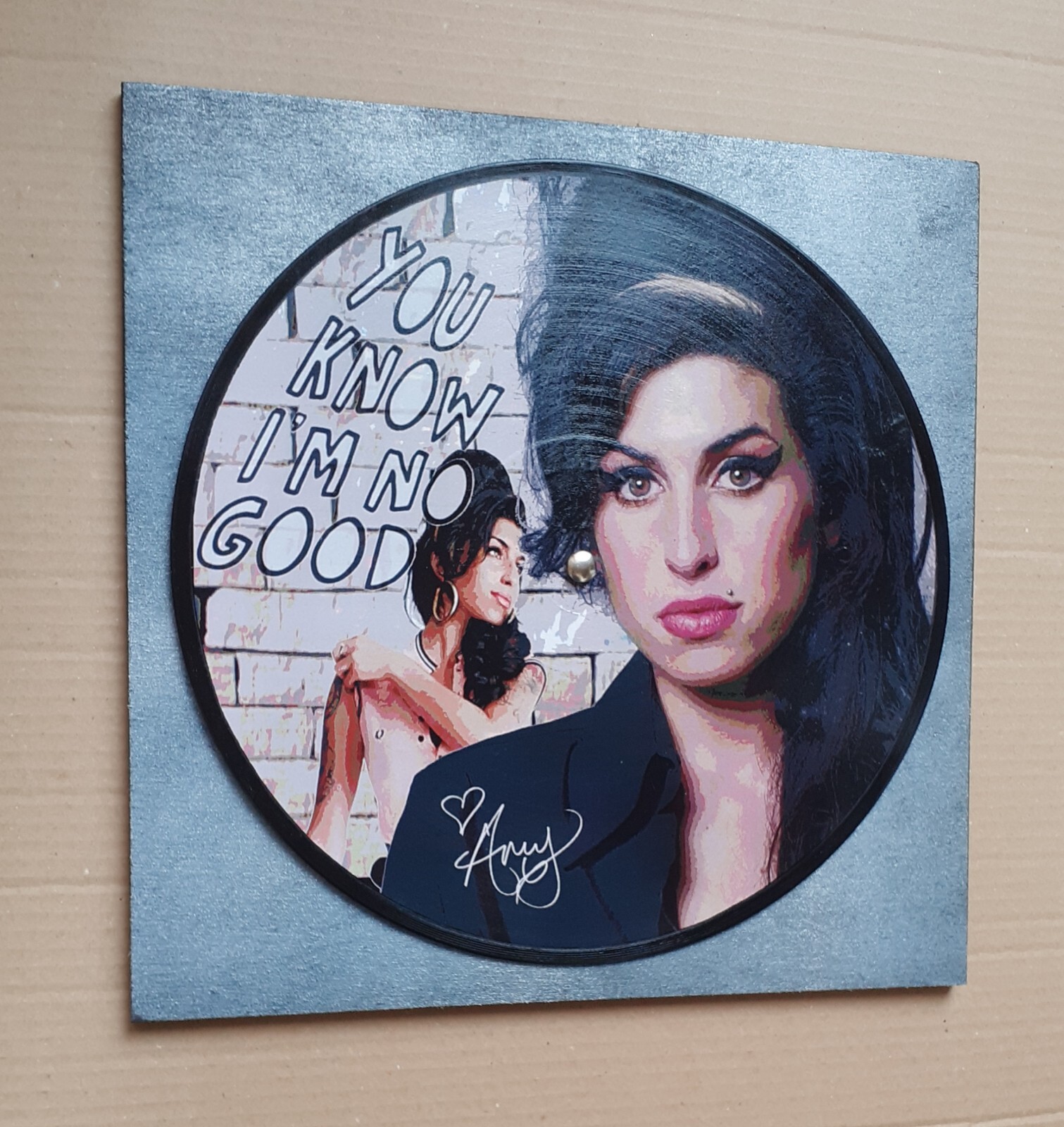 Vinile 33 Giri Amy Winehouse Incorniciato - Omaggio Arredo Musica
