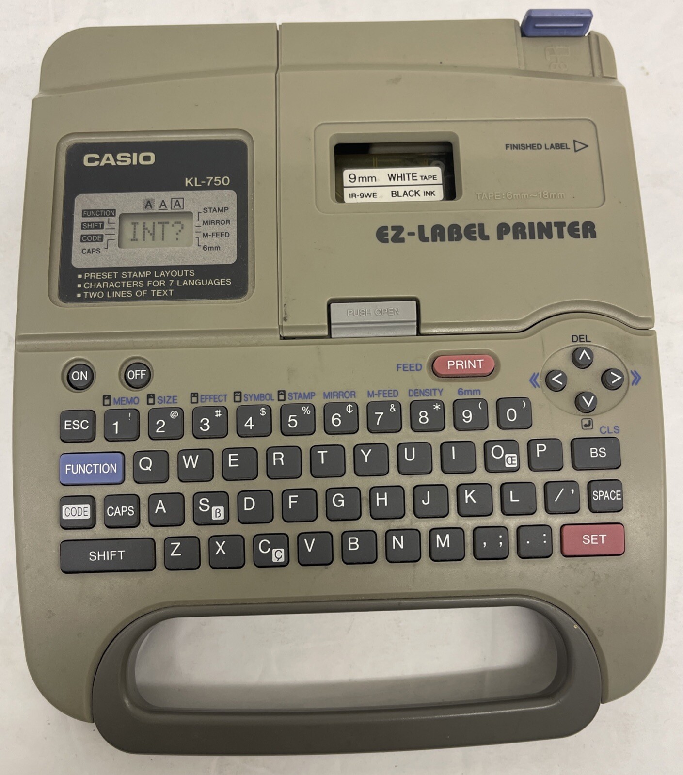 Casio KL-750 Label Thermal Printer EZ-Label Printer -For Parts-