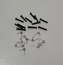 480-16 Lionel Knuckle Coupler Rivets & TC-23 Springs One Dozen Black Flat Head
