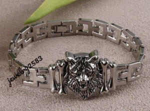 Authentic The Guardian Of The Frost Moon Solid Wolf Talisman Bracelet