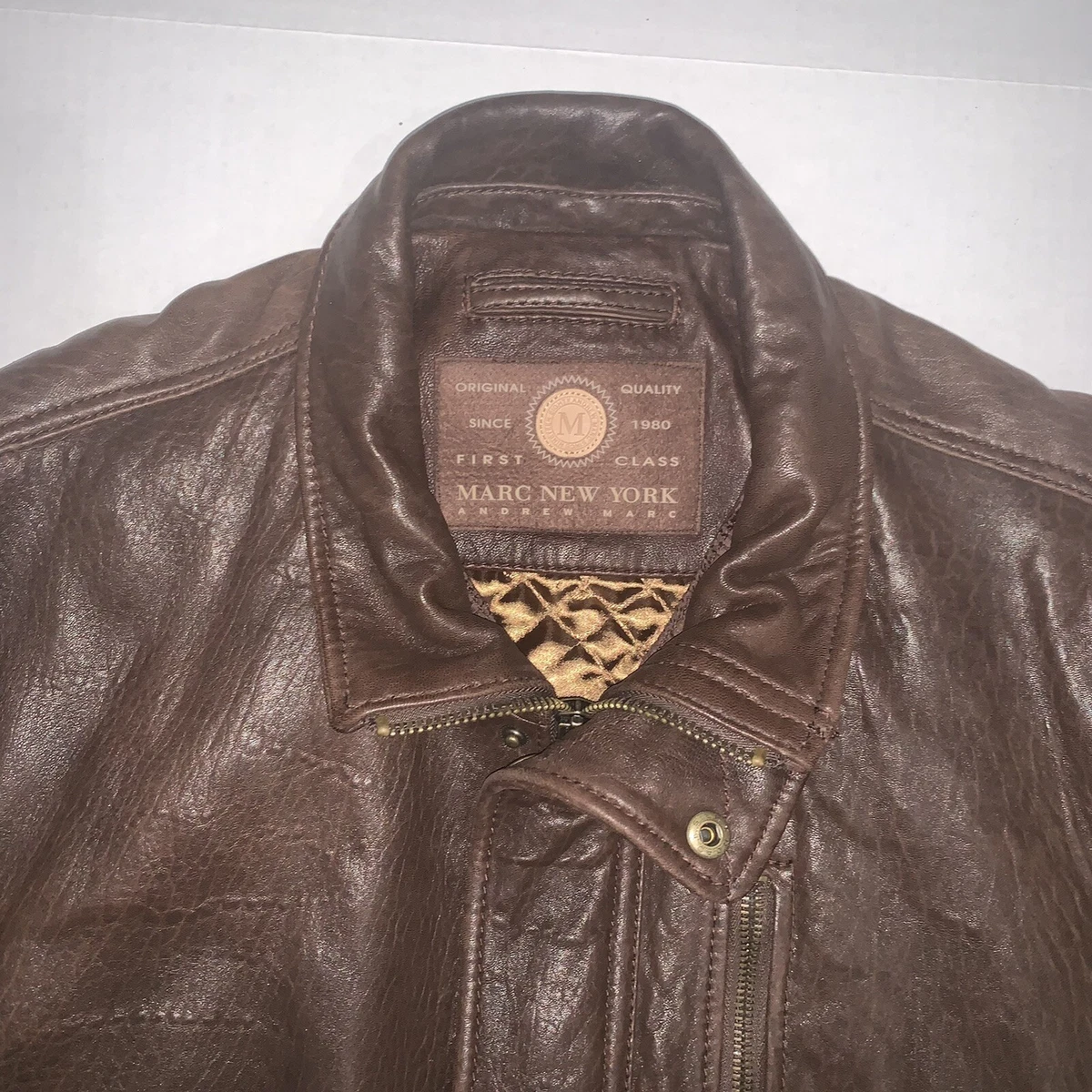 First class marc deals new york leather jacket