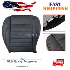 For Ford Mustang 2010-2014 Driver Bottom Perforated Leather Seat Cover Black