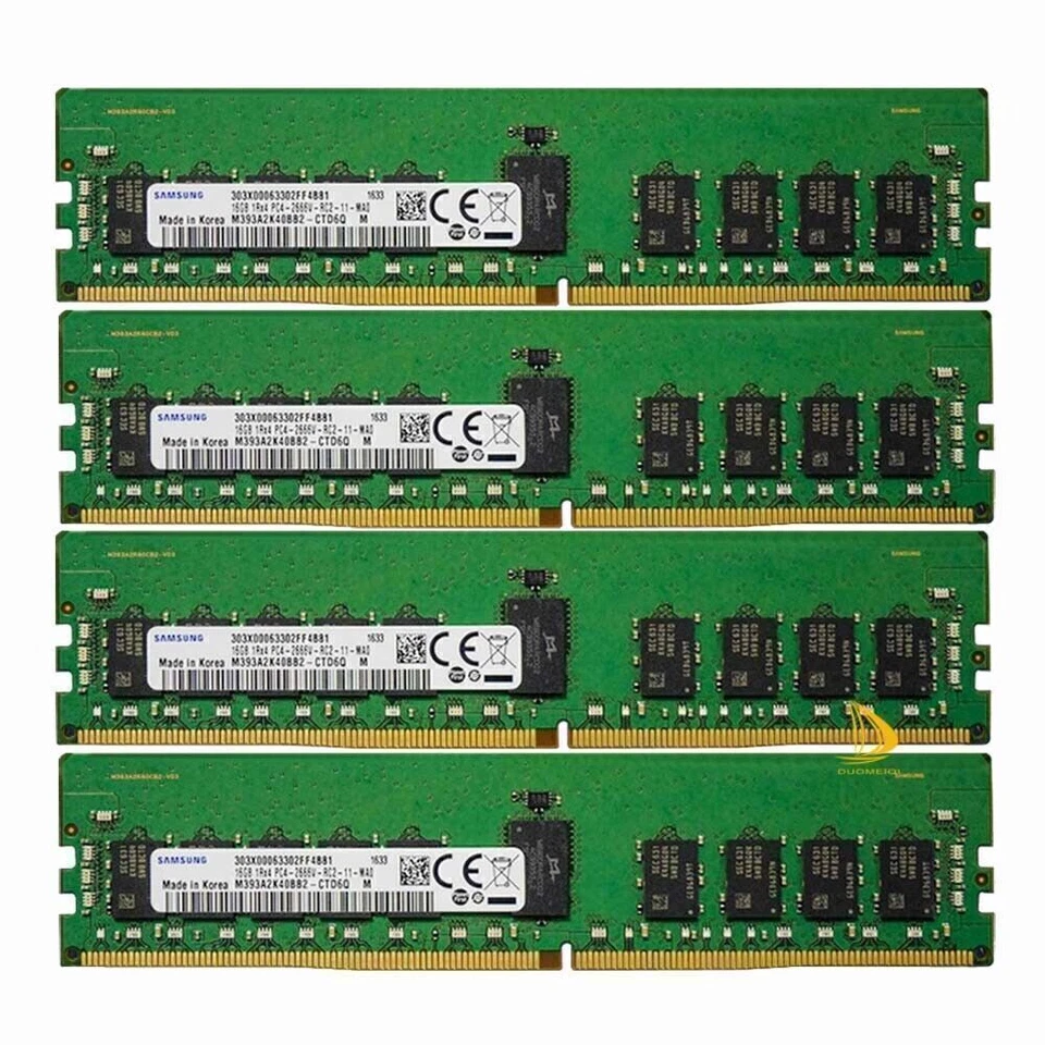 Samsung 4x 16GB 1Rx4 PC4-21300 DDR4 2666Mhz 288Pin DIMM SERVER ECC Memory RAM DD - Image 4 of 4